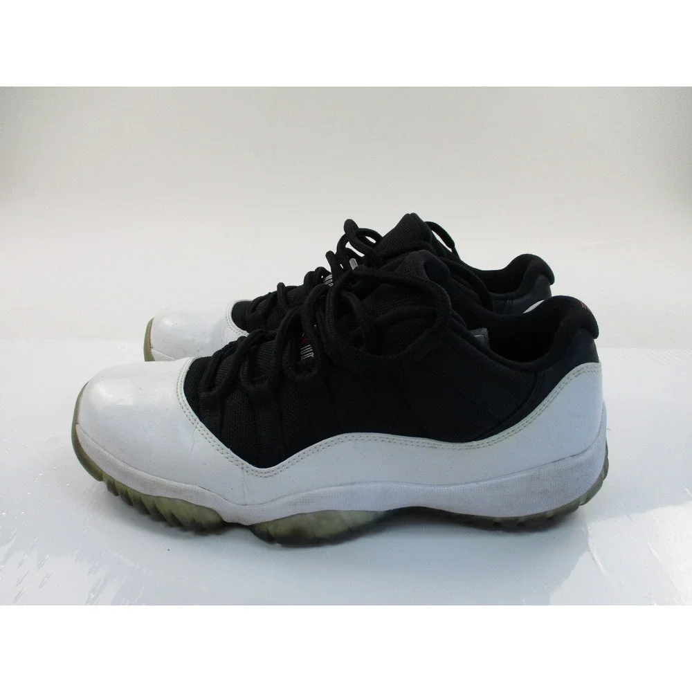 Jordan 11 Retro Low Mens Size 8 White Black Tuxedo 528895-110 Patent Leather